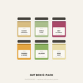 Gut Box 6-Pack — six jars of raw sauerkraut