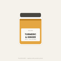 Turmeric & Ginger Sauerkraut — 16 oz jar of raw unpasteurized sauerkraut