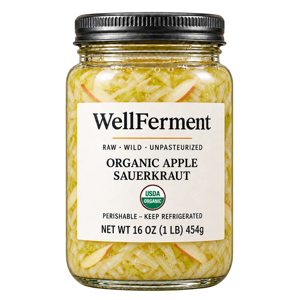 Apple Sauerkraut — jar, front label