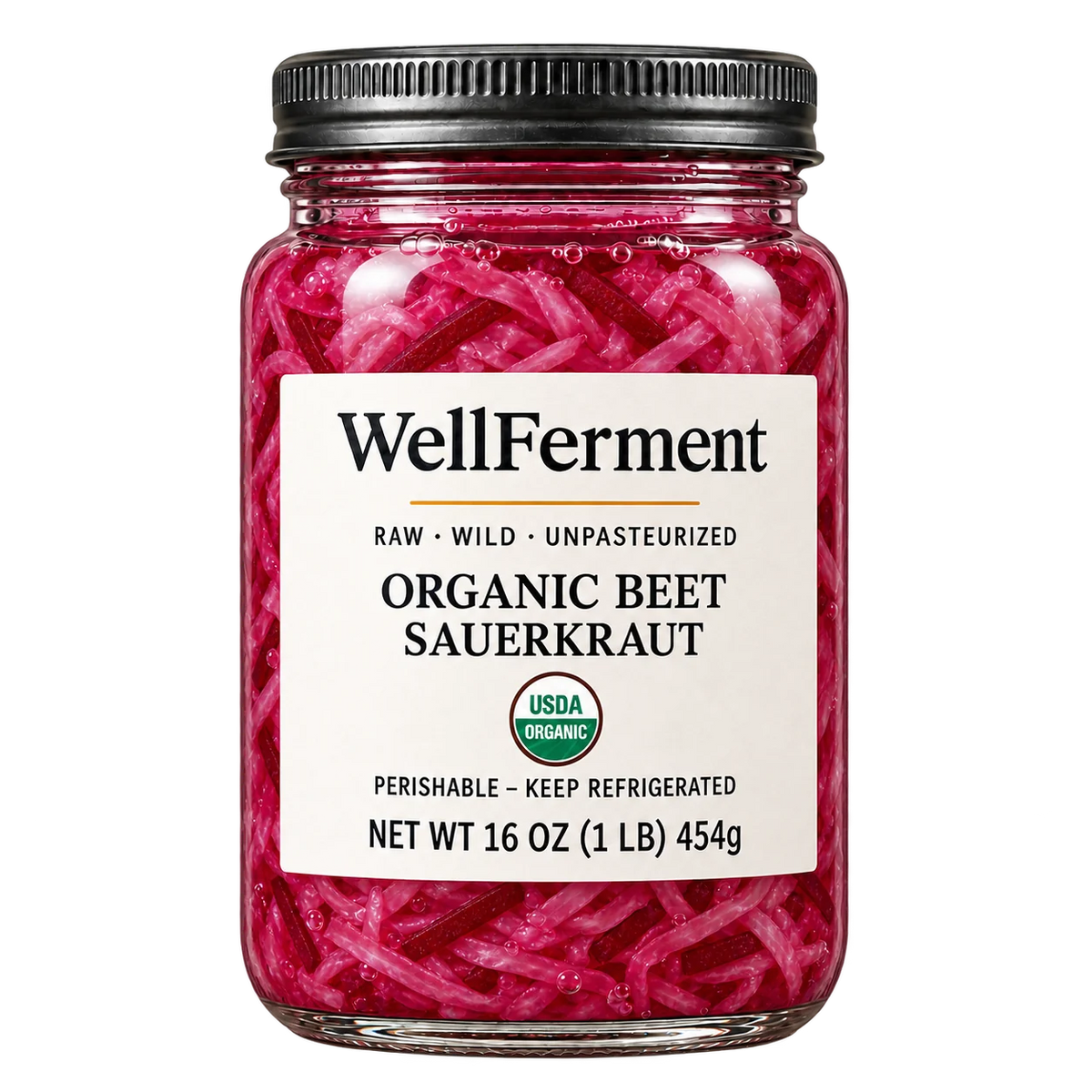 Beet Sauerkraut — jar, front label