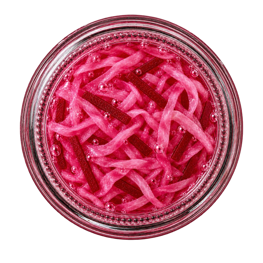 Beet Sauerkraut — open jar