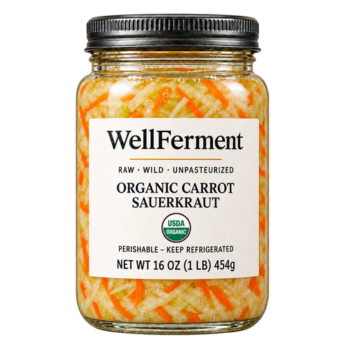 Carrot Sauerkraut — jar, front label