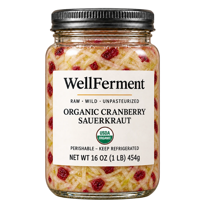 Cranberry Sauerkraut — jar, front label