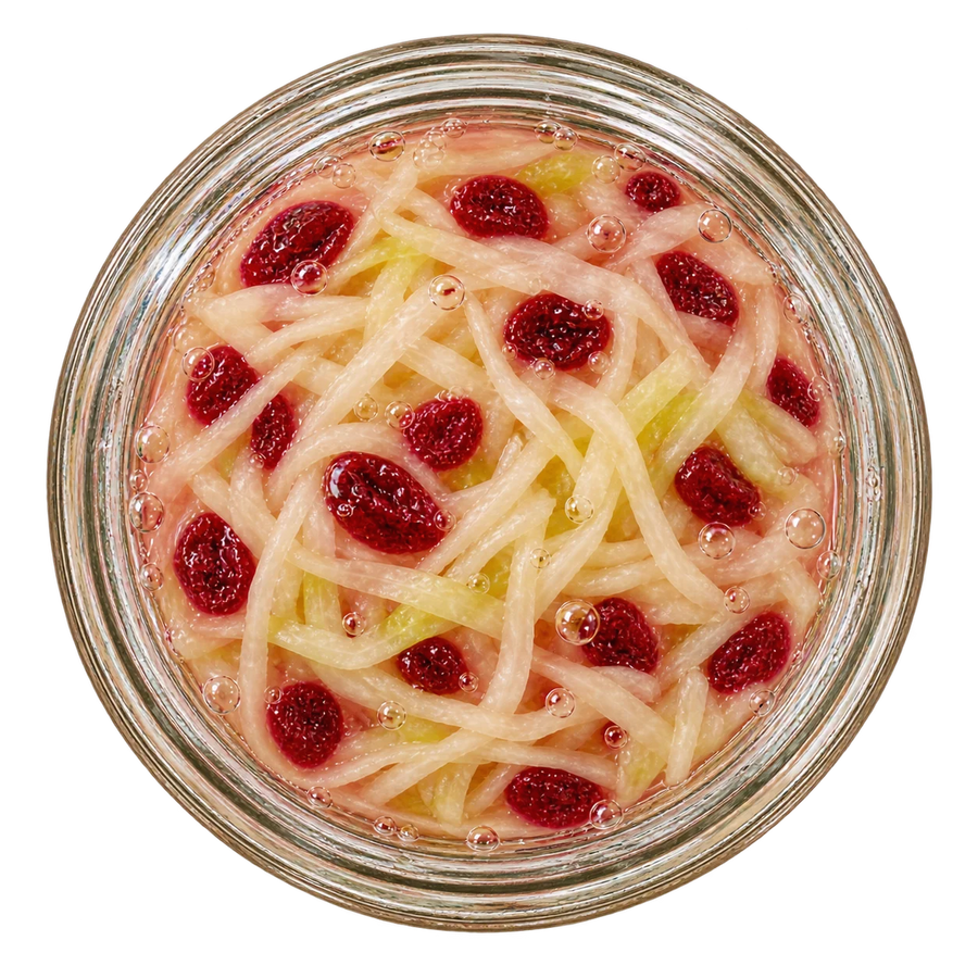 Cranberry Sauerkraut — open jar